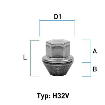 Image for Hjulmutter  - 60° Kon - M12x1,5 - 30 mm