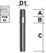 Image for Stud - M12x1,25 - 80 mm