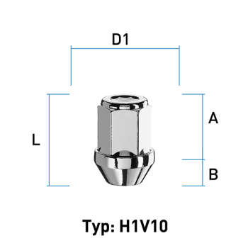 Image for Hjulmutter - 60° Kon - M14x1,5 - 34 mm