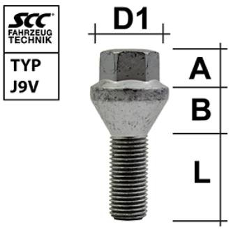 Image for Hjulbolt - 60° Kon - M14x1,5 - 30 mm