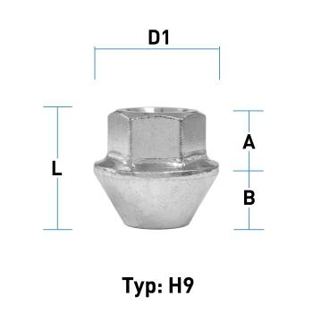 Image for Hjulmutte - 60° Kon - M12x1,5 - 25 mm