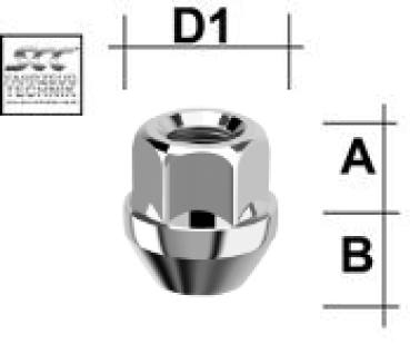 Image for Hjulmutter  - 60° Kon - M12x1,5 - 24 mm