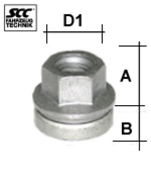 Image for Hjulmutter  - Flat - M14x1,25 - 24,5 mm