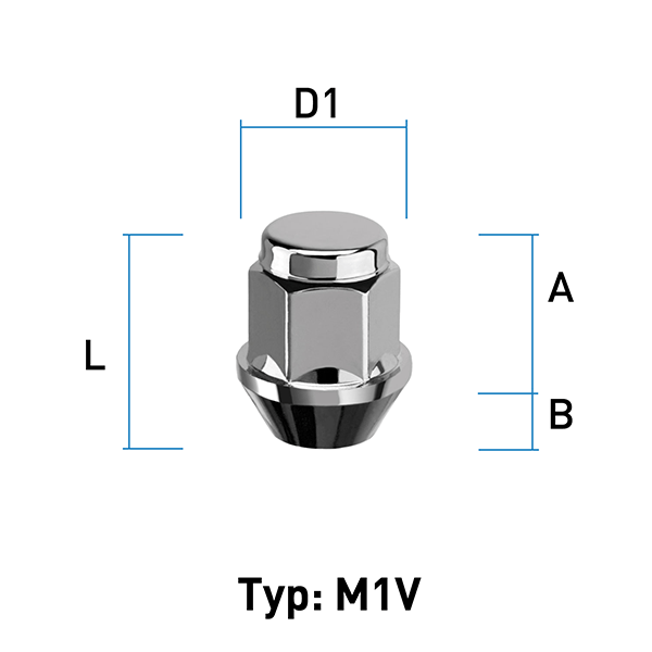 Image for Hjulmutter - 60° Kon - M12x1,25 - 30 mm