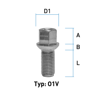 Image for Hjulbolt - Kulehode - M14x1,5 - 27 mm