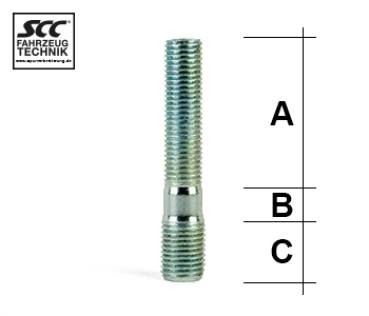 Image for Stud konvertering - M14x1,5 - M12x1,5 - 72 mm