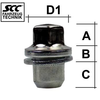 Image for Hjulmutter - Flat - M14x1,5 - 46,5 mm