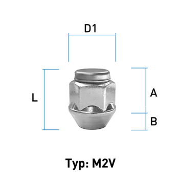 Image for Hjulmutter - 60° Kon - M12x1,25 - 30 mm