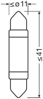 LED C5W HVIT 41MM