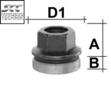 Hjulmutter  - Flat - M14x1,5 - 25 mm