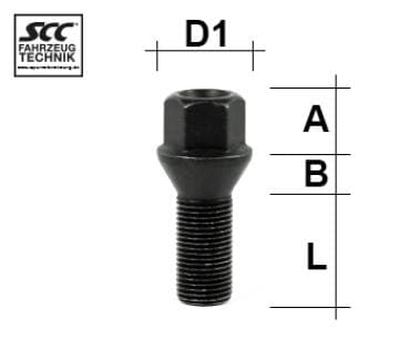 Hjulbolt - 60° Kon - M14x1,25 - 27 mm