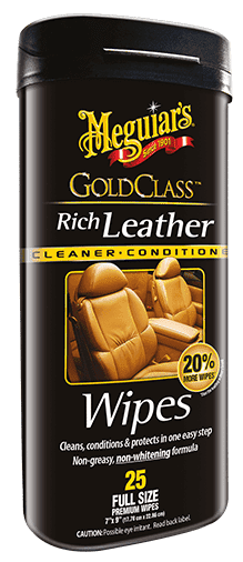 MEGUIARS RICH LEATHER CLEANER & CONDITIONER WIPES