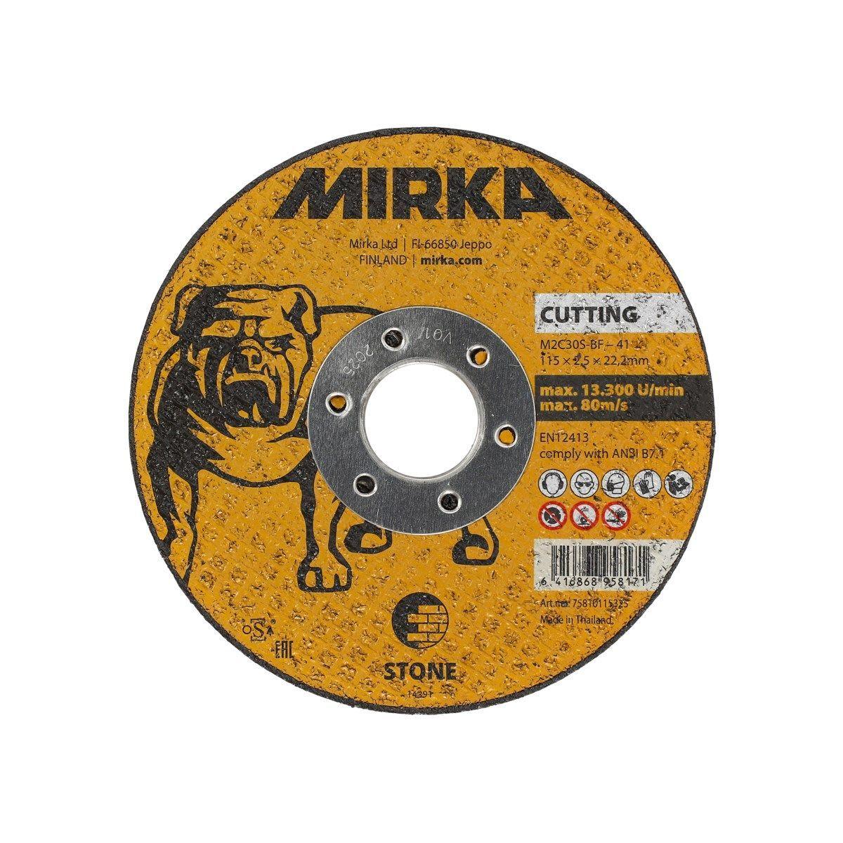 MIRKA KAPPESKIVE 115X2.5X22.2MM STONE