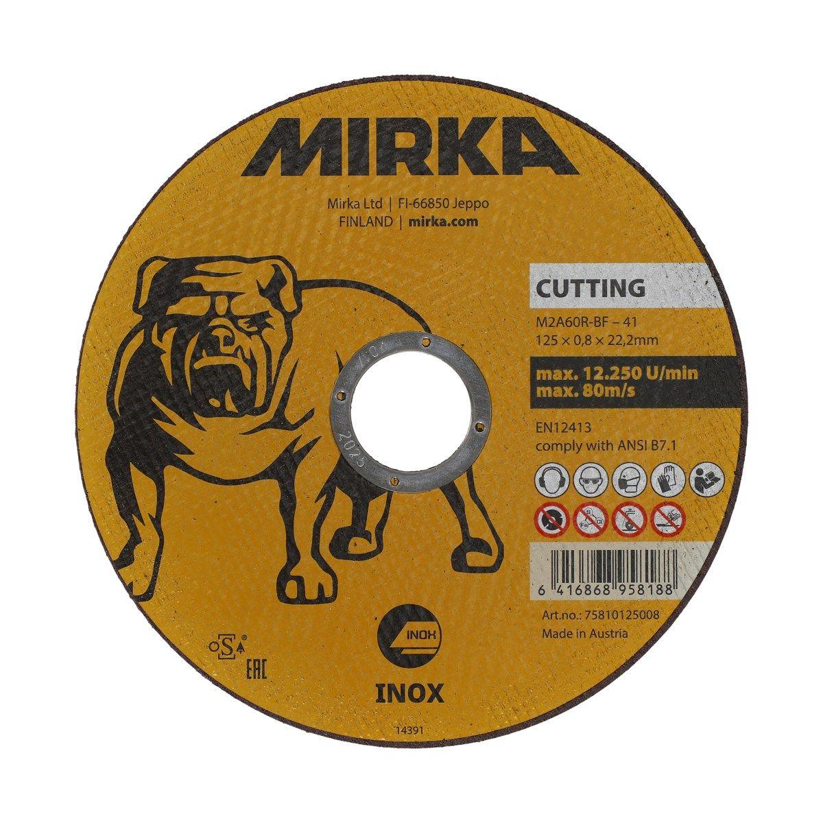 MIRKA KAPPESKIVE 125X0.8X22.2MM INOX