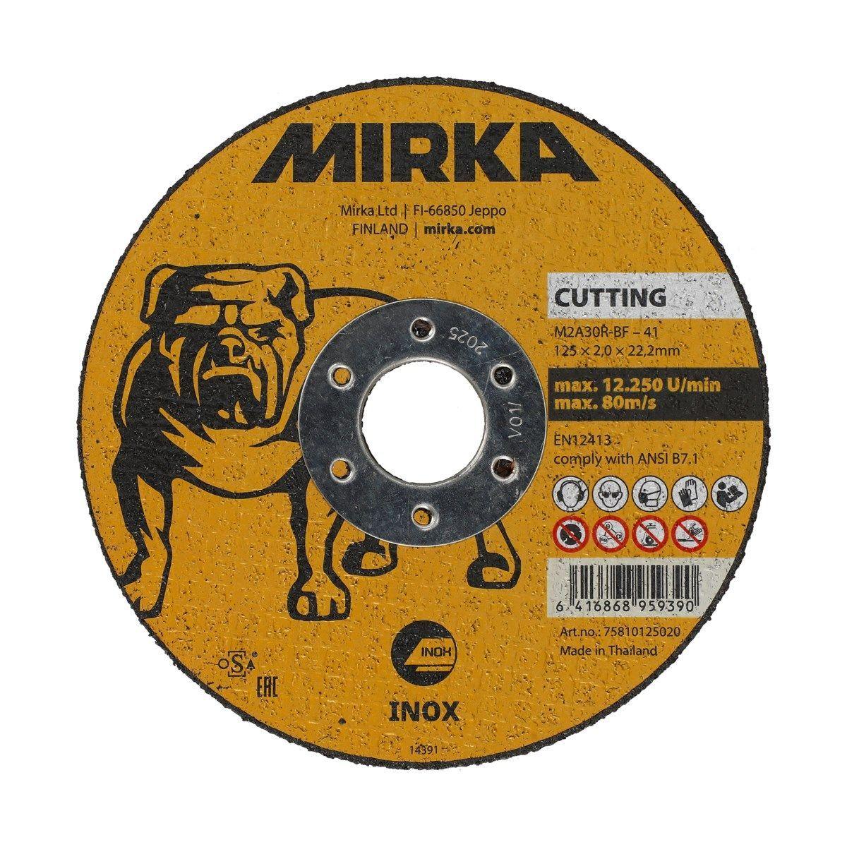 MIRKA KAPPESKIVE 125X2.0X22.2MM INOX