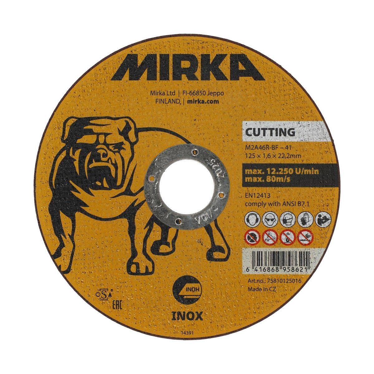 MIRKA KAPPESKIVE 125X1.6X22.2MM INOX