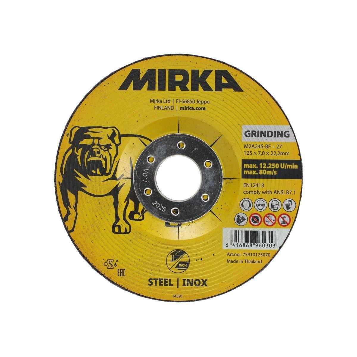 MIRKA KAPPESKIVE 125X7.0X22.2MM INOX