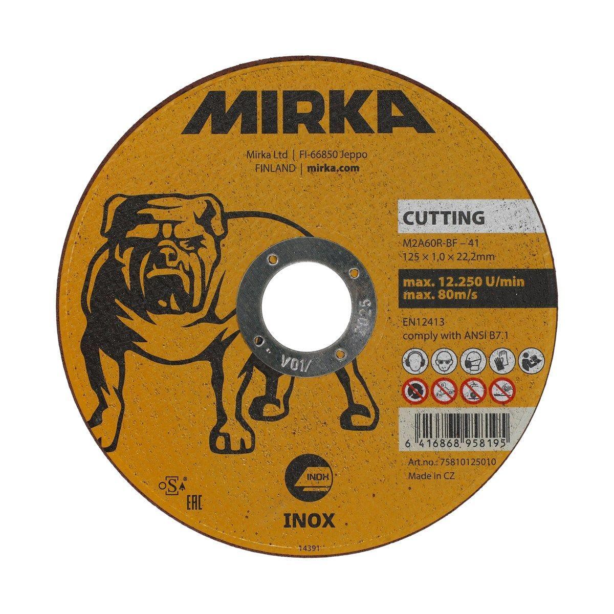 MIRKA KAPPESKIVE 125X1.0X22.2MM INOX