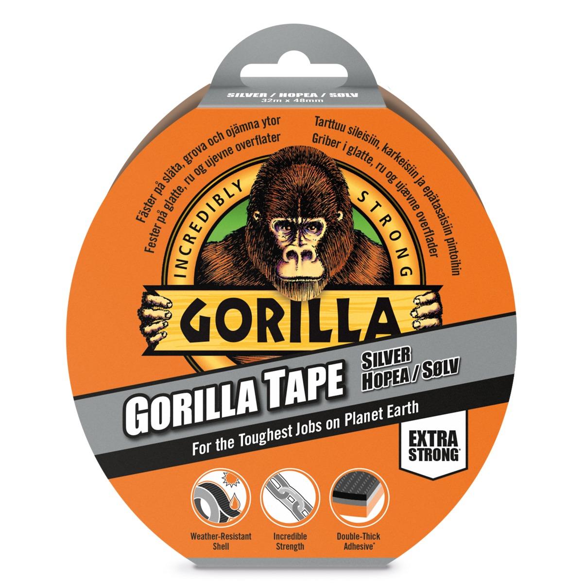 GORILLA TAPE SILVER 32M