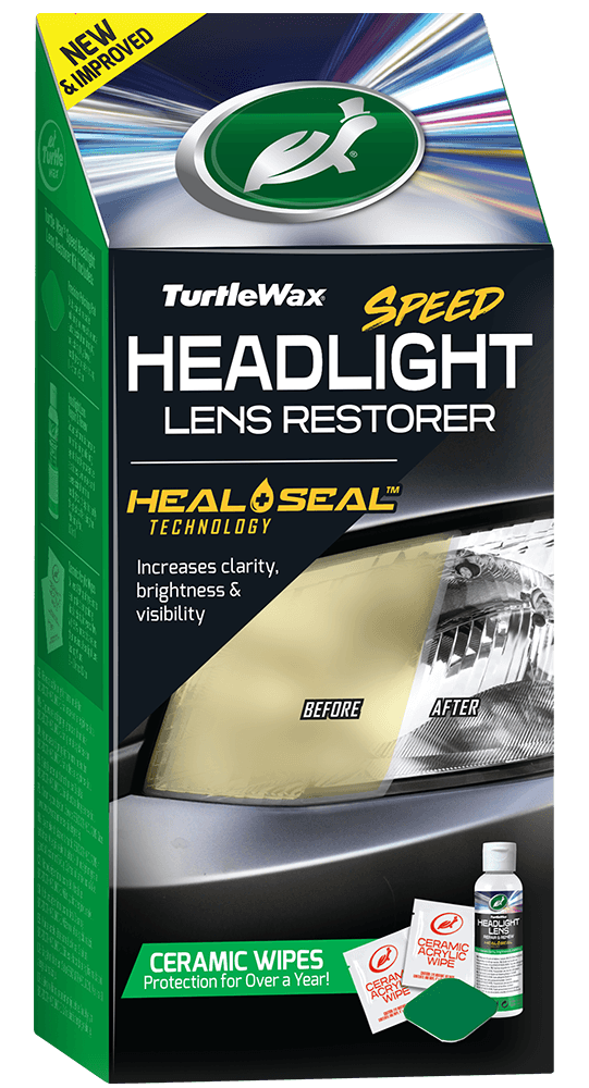 TURTLE WAX SPEED HEADLIGHT LENS RESTORER KIT LYKTEGLASSFORNYER