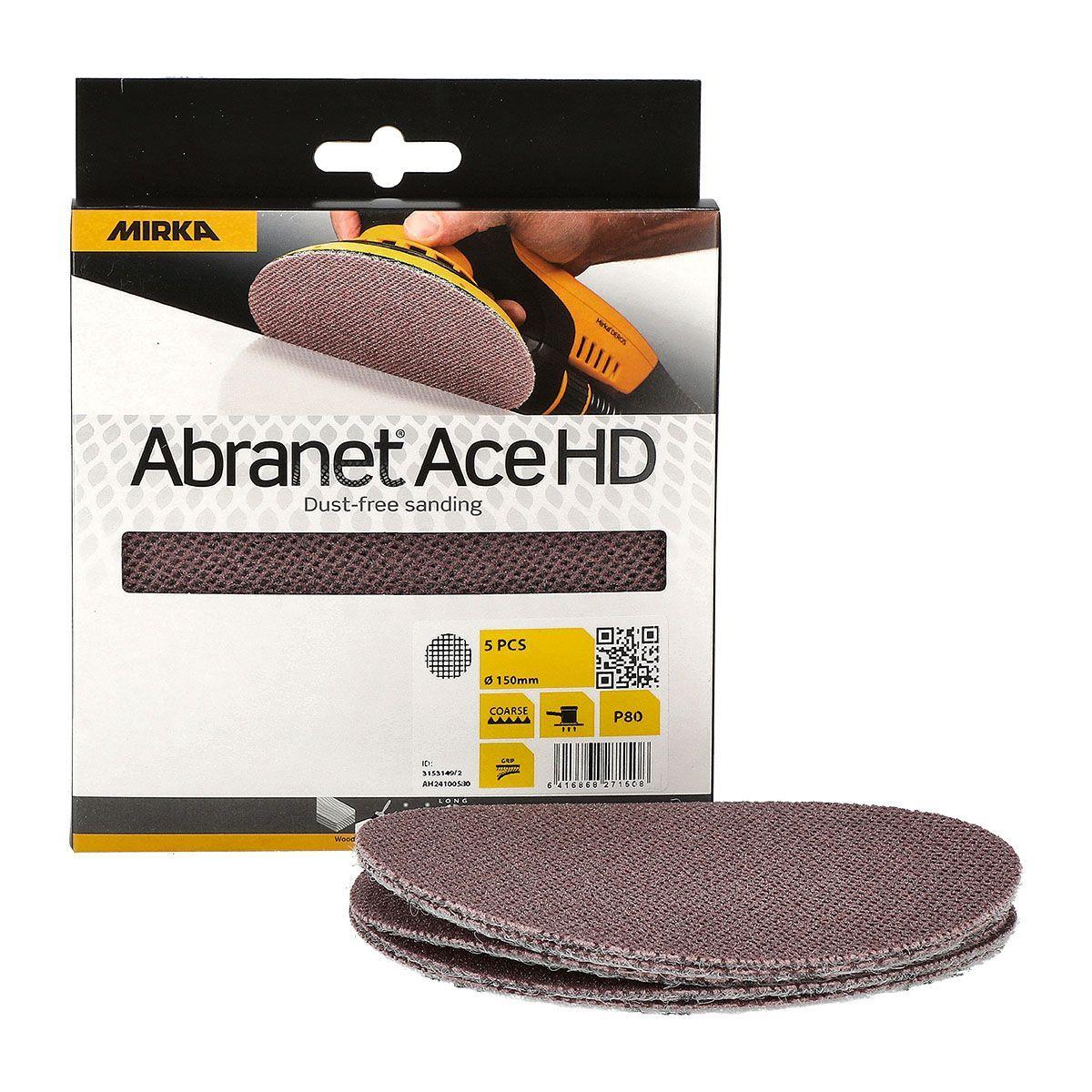 MIRKA ABRANET ACE HD 150MM P80 5-PK