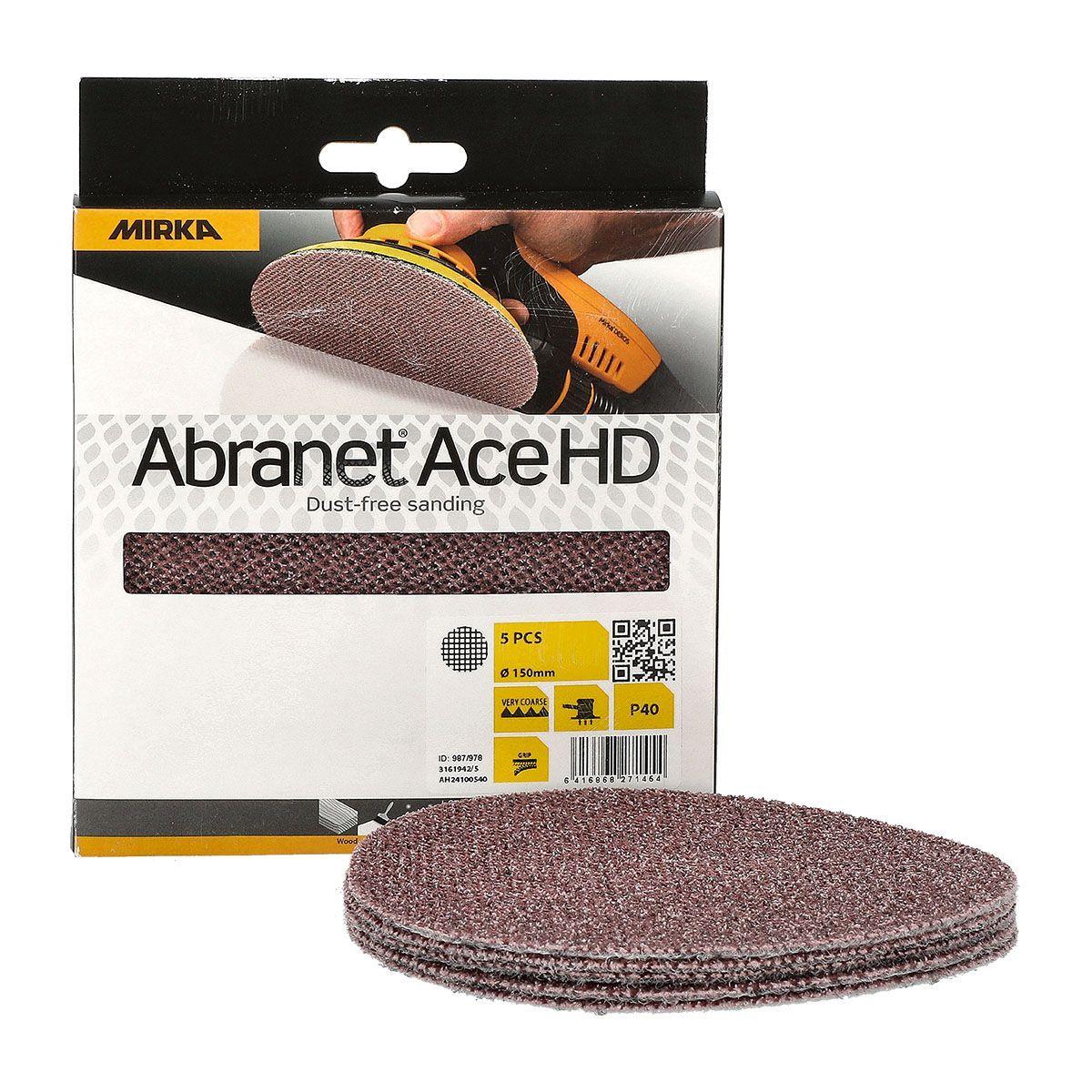 MIRKA ABRANET ACE HD 150MM P40 5-PK