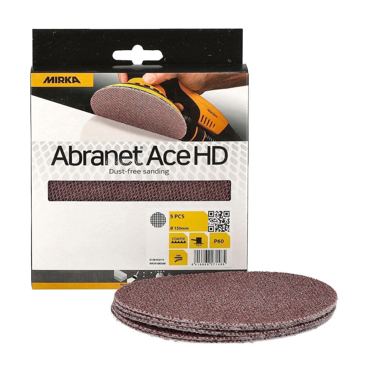 MIRKA ABRANET ACE HD 150MM P60 5-PK