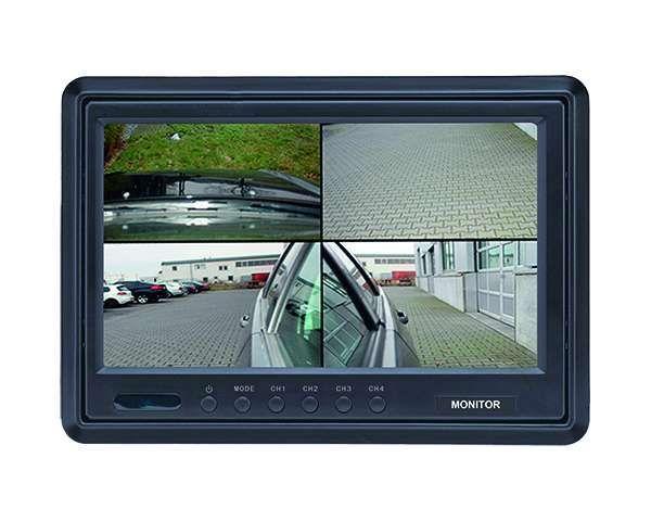 RYGGEKAMERA MONITOR 7" WIDESCREEN QUAD 4 INPUT