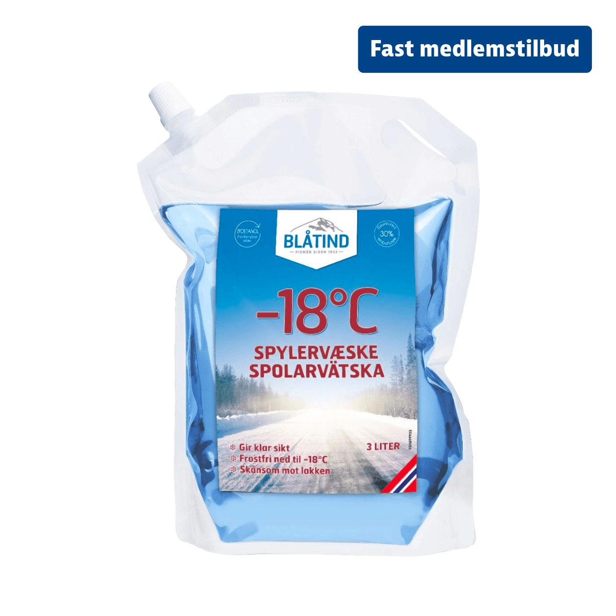 BLÅTIND SPYLERVÆSKE -18GR 3L